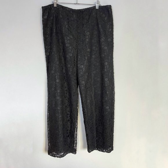 PRESTON & YORK Black Lace Evening Pants - Picture 1 of 4